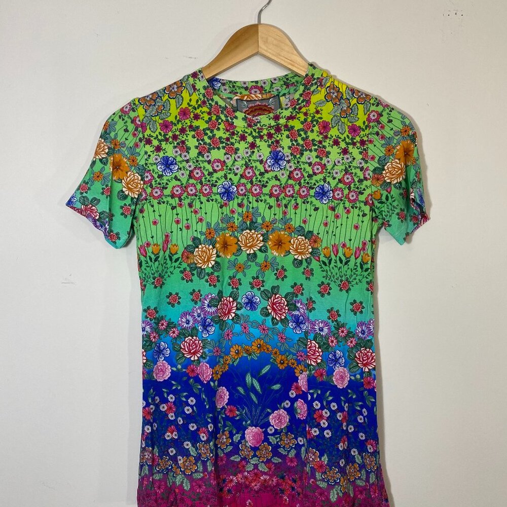 Johnny Was Rainbow Field Crewneck Tee